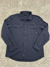 KUIU Motive Long Sleeve Workgrade Shirt Men  s XL Button Down Navy Logo