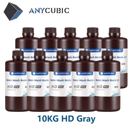10KG ANYCUBIC Water Washable Resin 2.0 Résine Lavable à l'eau pour Imprimante 3D