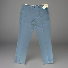 NWT Perry Ellis Portfolio Men's Slim Fit Solid Tech Pants Blue Size 36x32