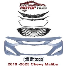Front Bumper Cover Grille Assembly Kit W Brackets For 2019 -2025 Chevy Malibu Front Bumper Cover Grille Assembly Kit W Brackets For 2019 -2025 Chevy Malibu