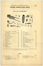 Anuncio de papel 1906 de colección pistola piezas lista de reparación rifle favorito Stevens Little King