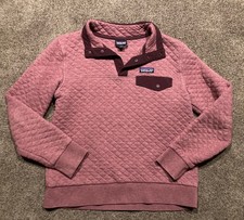 Patagonia Organic Cotton Quilt Snap-T Pullover Kiln Pink Burgundy Women s Small
