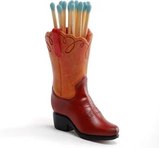Cowboy Boot Match Holder with Striker, Cute Matchstick Holder, Cowgirl Type A 