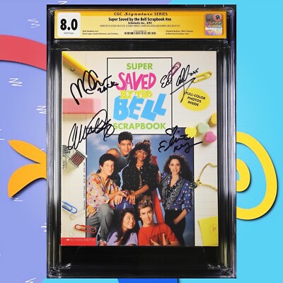 CGC 8.0 SS Super Saved by the Bell Scrapbook #nn signed Gosselaar, Lopez +2 1993