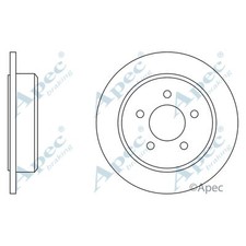 2x Brake Discs Solid For Ford Explorer U2 4.0 V6 AWD Apec Red Rear 3760664