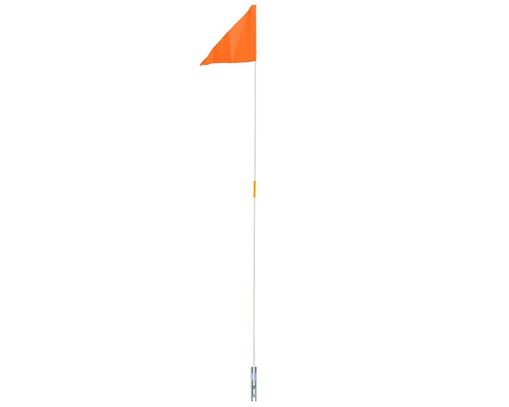 (New) Safety Orange 2 Piece Flag Pole 60" 5 Feet Bicycle Axle Mount High Visibility. (9.99 USD)