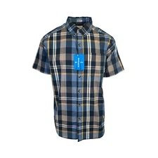 Columbia Men's Collegiate Navy Multi Plaid Rapid Rivers II S/S Shirt (462)