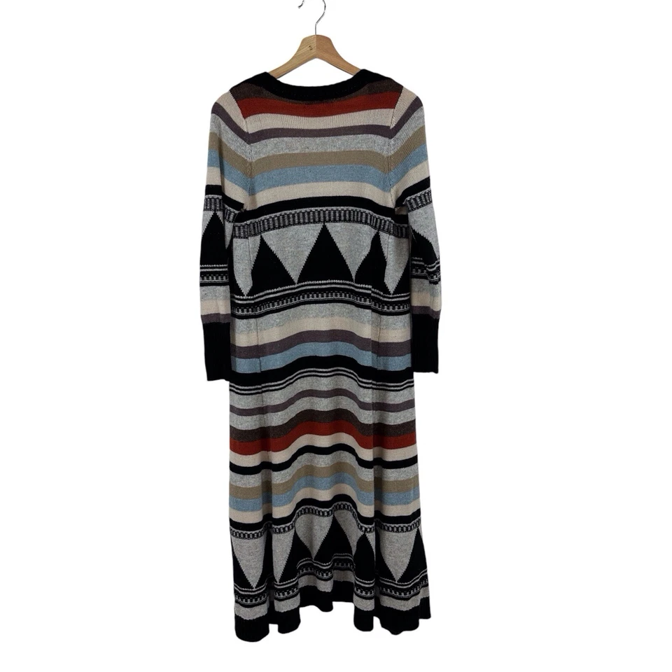 Cárdigan tejido abierto estampado azteca Monroe & Main para mujer talla S plumero largo suroeste Foto 2 de 4