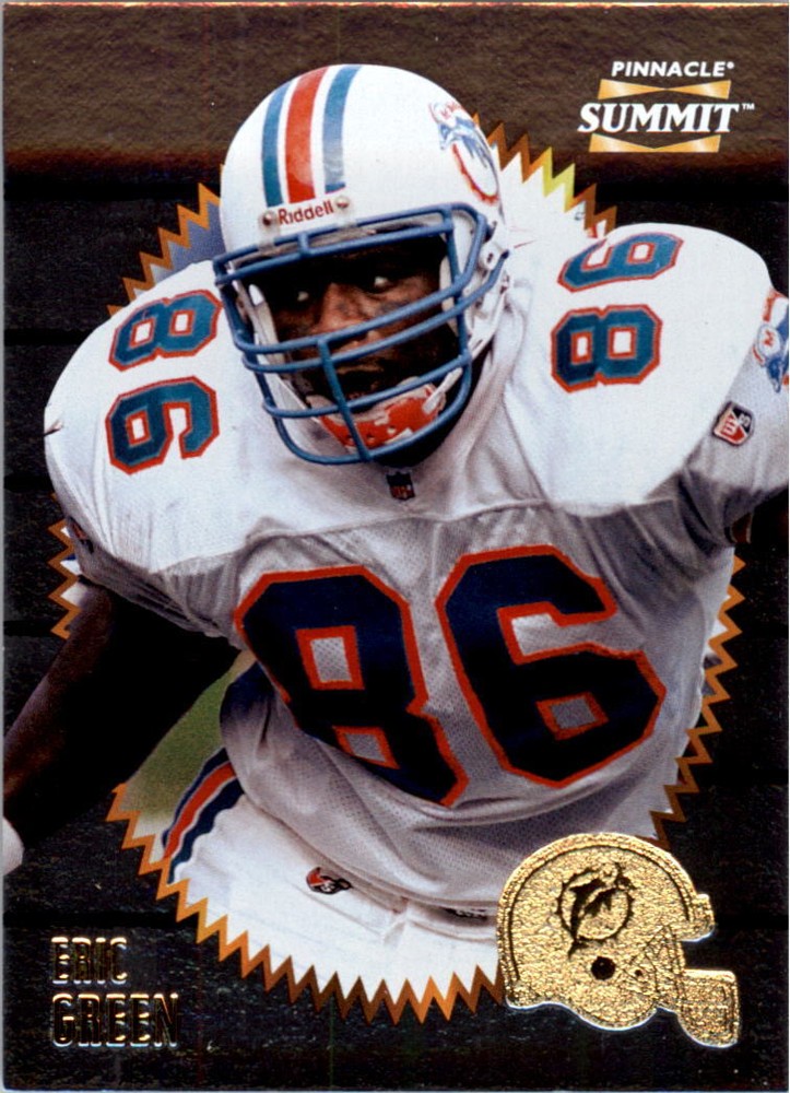 1996 Summit Silver Foil Miami Dolphins Football Card #70 Eric Green