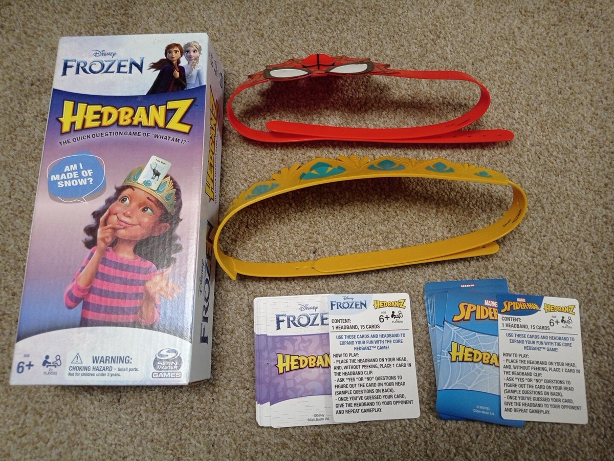 Hedbanz Frozen Spiderman Cards Guessing Head Band Game What Am I