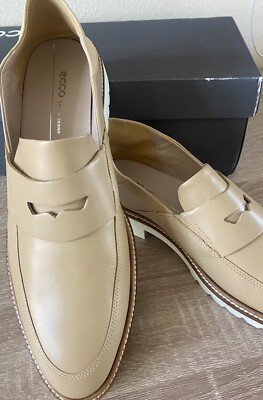 Woman's ECCO Incise Tailored Slides/Slip Ons Size 11 Brand New Carmel Color Nice