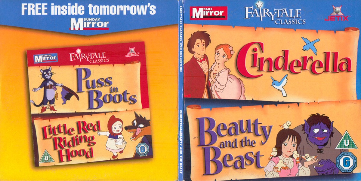 CINDERELLA / BEAUTY & THE BEAST / PUSS IN BOOTS/ LITTLE RED RIDING