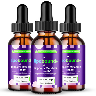 (3 Pack) LipoBound Weight Loss Drops, Lipo Bound Keto for Weight Management