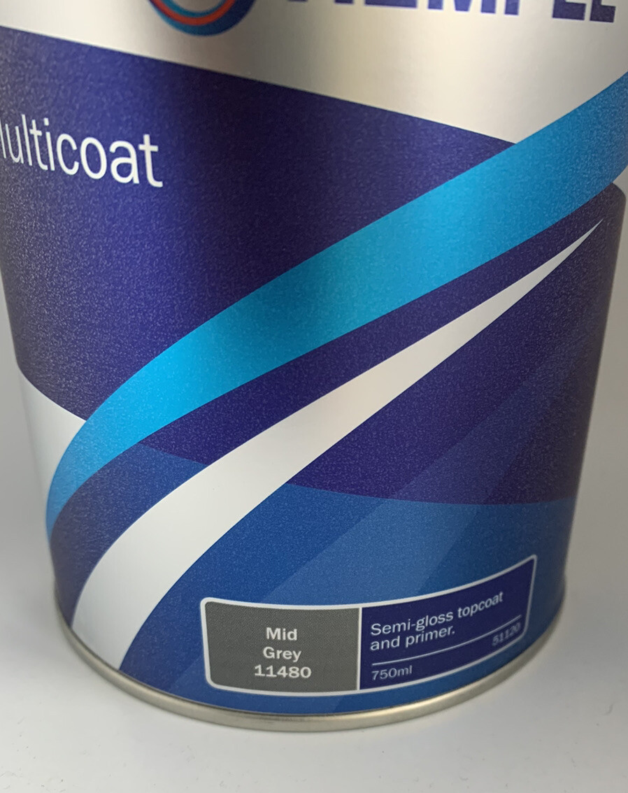 Hempel Paints Multicoat 750ML Boat Paint Mid Grey MARINE YACHT
