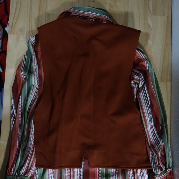 Vintage Jeanique Dots Pattern Polyester Disco Shi… - image 4