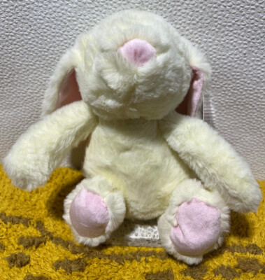 Furry Friends cremefarbener Hase weiches Plüschtier Baby Tröster Geschenk neu mit Etikett 10 Zoll