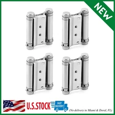 Heavy Duty Cafe Saloon Bars Door Swing Hinges, 4 Pack 3" Stainless Steel Self Cl