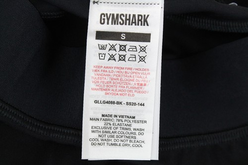 GYMSHARK Womens Leggings S Black Activewear Stretchy Gym Waistband - Picture 6 of 7