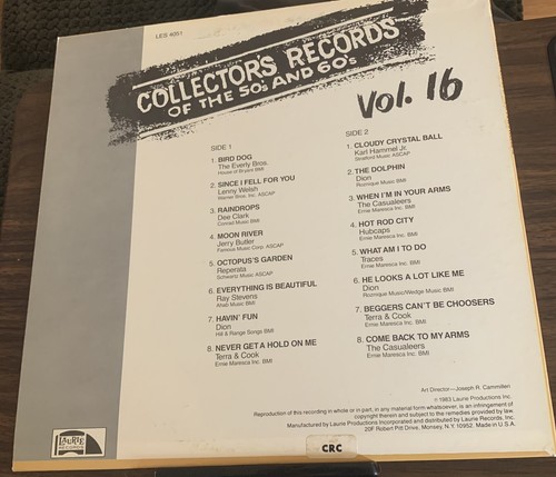 Collector’s Records Of The 50's and 60's Vol. 16 Vinyl Compilation Rare TESTED - Picture 4 of 6