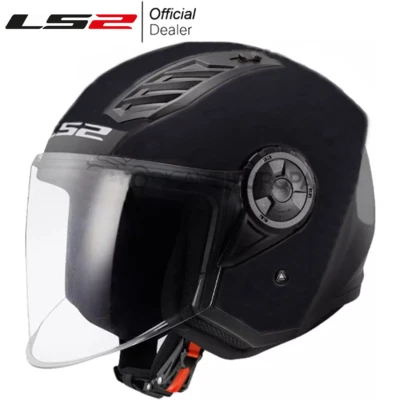 Casco Jet LS2 Airflow 2 Nero Lucido Interno Removibile Prese D'Aria Omologato - Image 1 of 3