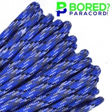 Blue Camo - 100 FT - 550 Paracord Rope 7 strand Parachute Cord