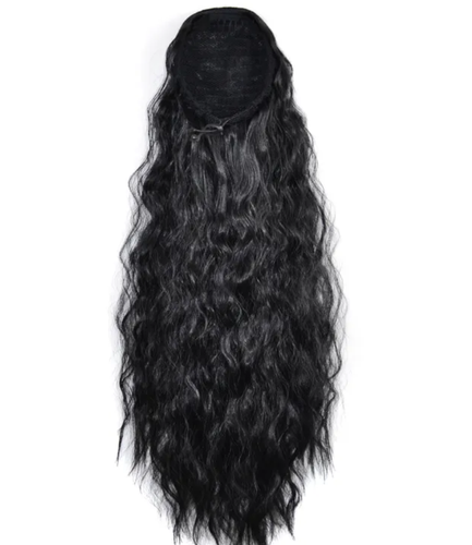 Curly Hair Ponytail Wig Braid Drawstring to Weave - Picture 3 of 5