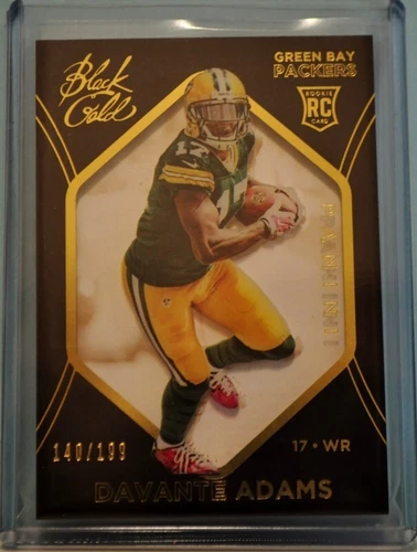 Davante Adams 2014 Panini Black Gold Football Rookie Card RC Green Bay Packers
