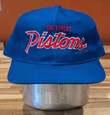 Vintage Blue Sports Specialties Detroit Pistons Single Line Script