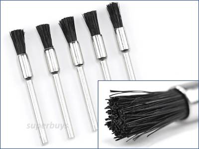 5pcs Nylon Wire Pen Style Brush Buffing Cleaning Polishing For Rotary Drill Bit