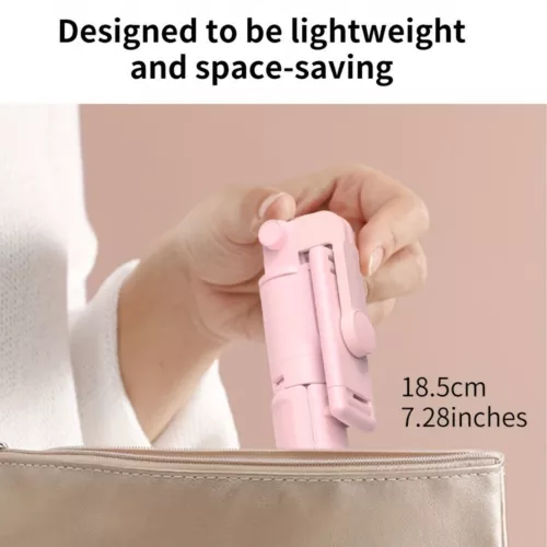 Pink Extendable Bluetooth Wireless Remote Selfie Stick Phone Tripod for iPhone - Picture 12 of 13