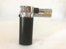 Briquet tempête chalumeau noir et inox vintage collection