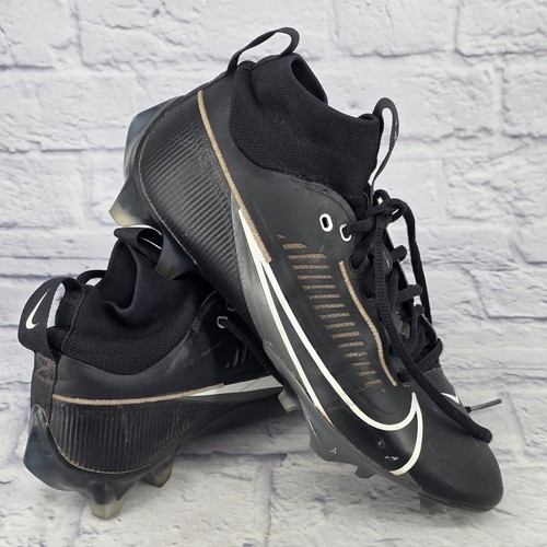 Nike Vapor Edge Pro 360 Black White Gold Football Grass Cleats Athletic Mens 8.5