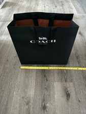 Coach New York black Paper Gift Large Shopping Bag 20" x 18 1/2" x 7 3/4"