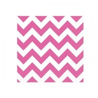 Servietten Chevron, Pink, Servietten, 33Cm, 20 StüCk