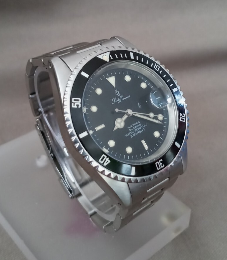 SANTO JOANNES Black Seabraves 21 Jewel Automatic Watch A Quality Sub