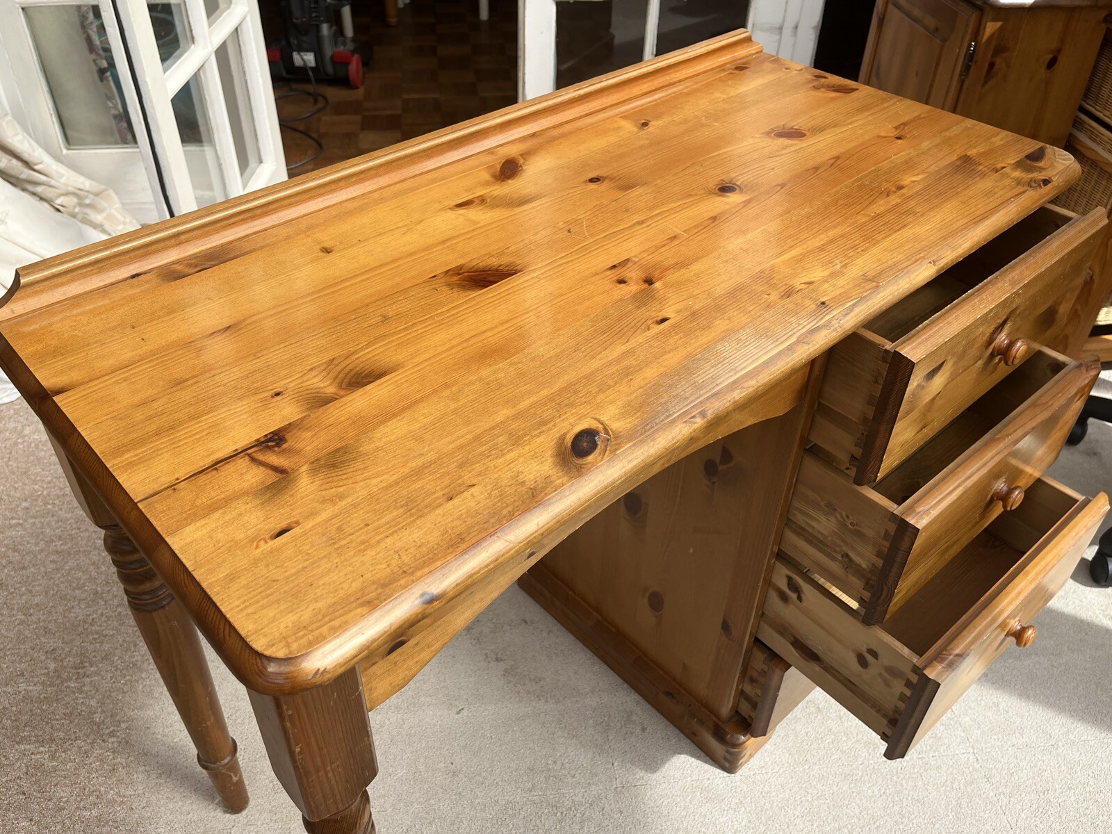 Ducal Antique Pine Victoria Desk Home Office Study Computer eBay