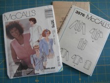 McCall's vest/top pattern 3576 --new -- sizes 12,14,16