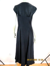 CAROLE LITTLE DRESSES SZ 8 Black 1 Layer Woven Fabric + Chiffon Upper Back Dress