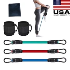 5pcs Resistance Band Set Ankle Resistance Bands with Cuffs  Glutes Leg Workout