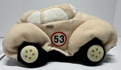 Herbie The Love Bug Plush Car Bean Bag 6  Disney Store **New with Tags** 
