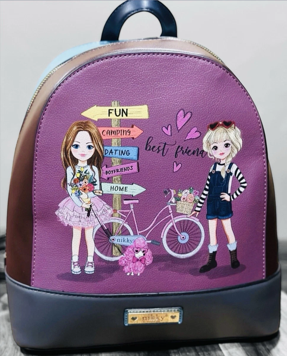 Nicole Lee Pink and Purple Backpack Nicole Lee USA Violet Blossom Backpack New | Mercari main image 2