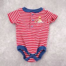 Vintage Disney Baby Winnie the Pooh Red Short Sleeve Bodysuit Newborn