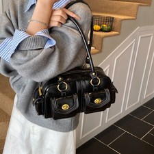 Multi-Pocket Boston Bag Women Shoulder Crossbody Travel Handbag