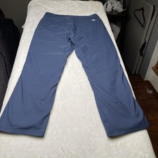 Orvis Pants Mens 34x29 Blue Nylon Fleece Lined Cargo Pockets Straight