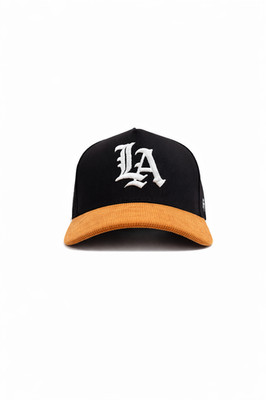Legendary Ambition 67' Pro Corduroy Brim Cap Two Tone Snapback Cap (Black/Brown)