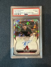 2023 Bowman Chrome 1st Atomic REFRACTOR PROSPECT PSA 9 AUTO Tim Tawa /100