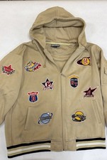 Platinum Nova NBA Patch Full Zip Hoodie Tan 2XL