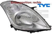 TYC 20-12429-05-2 Hauptscheinwerfer Rechts Scheinwerfer Frontscheinwerfer