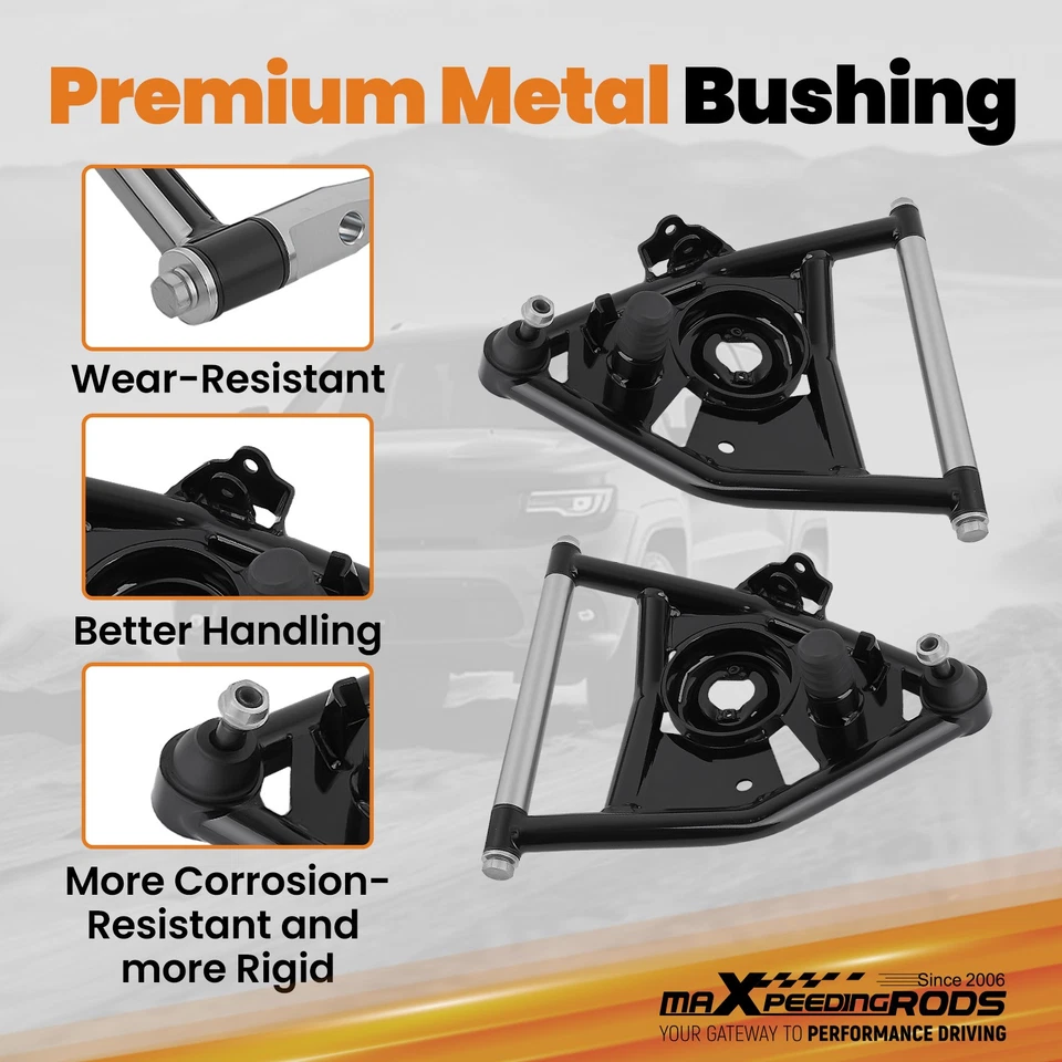 Upper Lower Control Arms for 1973-1986 Chevrolet C10 Pickup 1963-66 GMC Suburban - Image 3 of 4