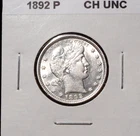 1892-P  BARBER QUARTER - Choice Uncirculated